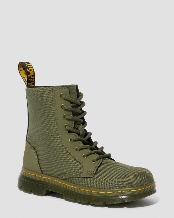 Botas Casuales Ninos Queretaro Dr Martens Junior Combs Extra Tough Poly Verde Oliva